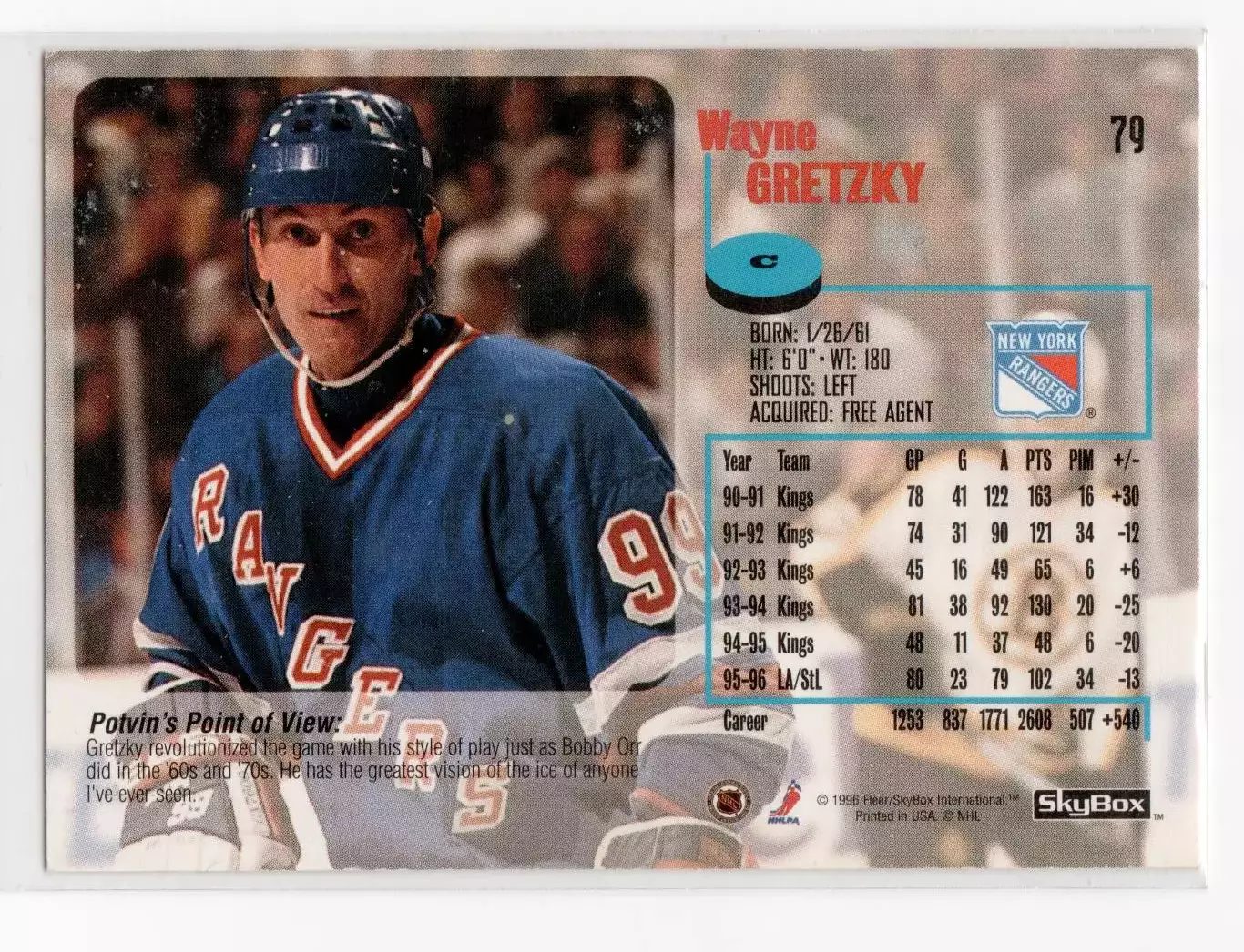 1996-97 SkyBox Impact #79 Wayne Gretzky 1