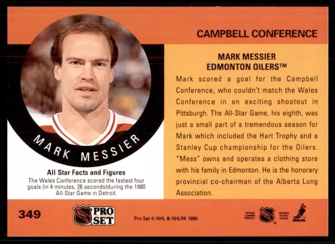 1990-91 Pro Set #349 Mark Messier AS 1