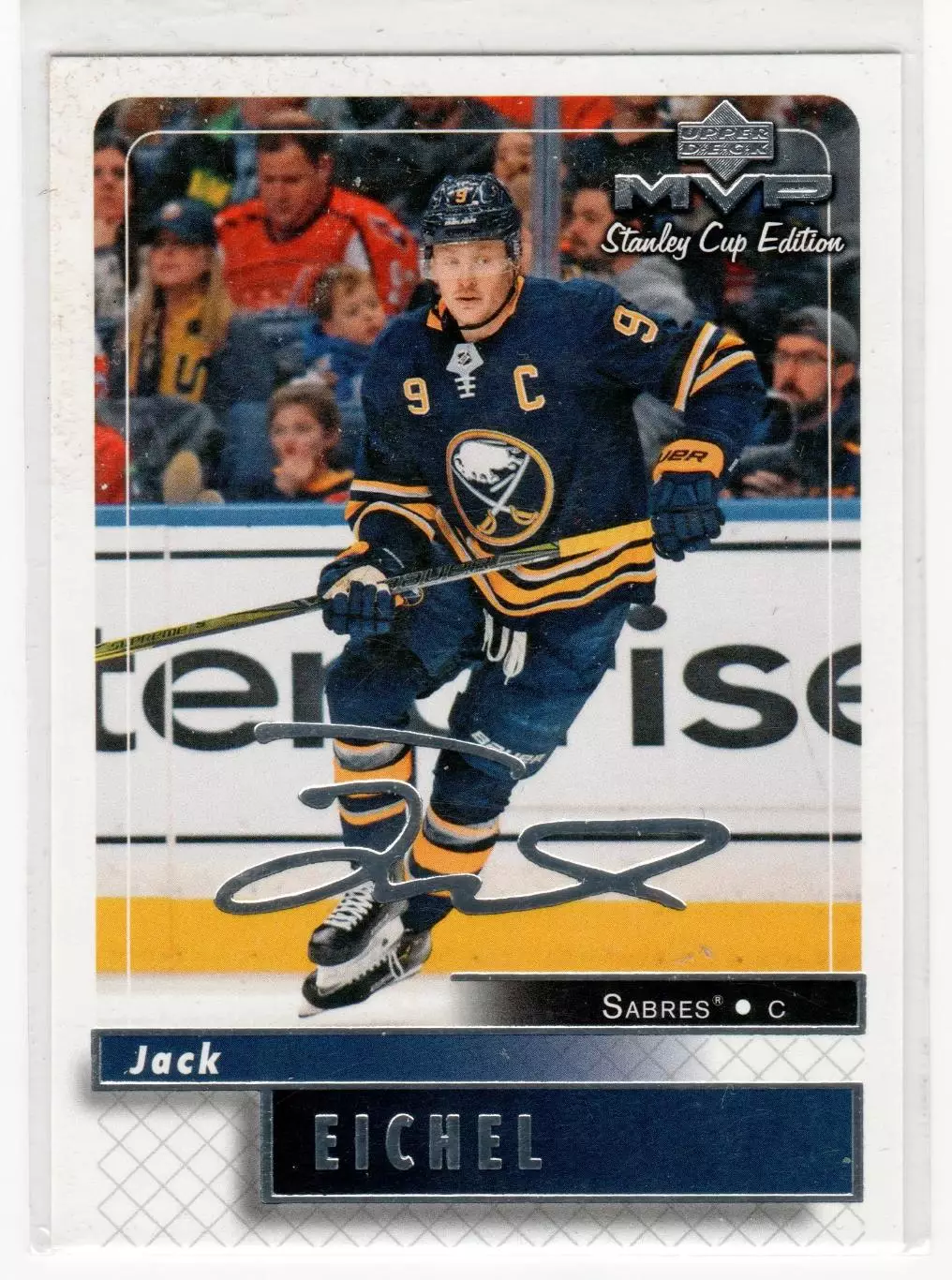 2019-20 Upper Deck MVP Stanley Cup 20th AnniversarySilver Script #14 Jack Eichel