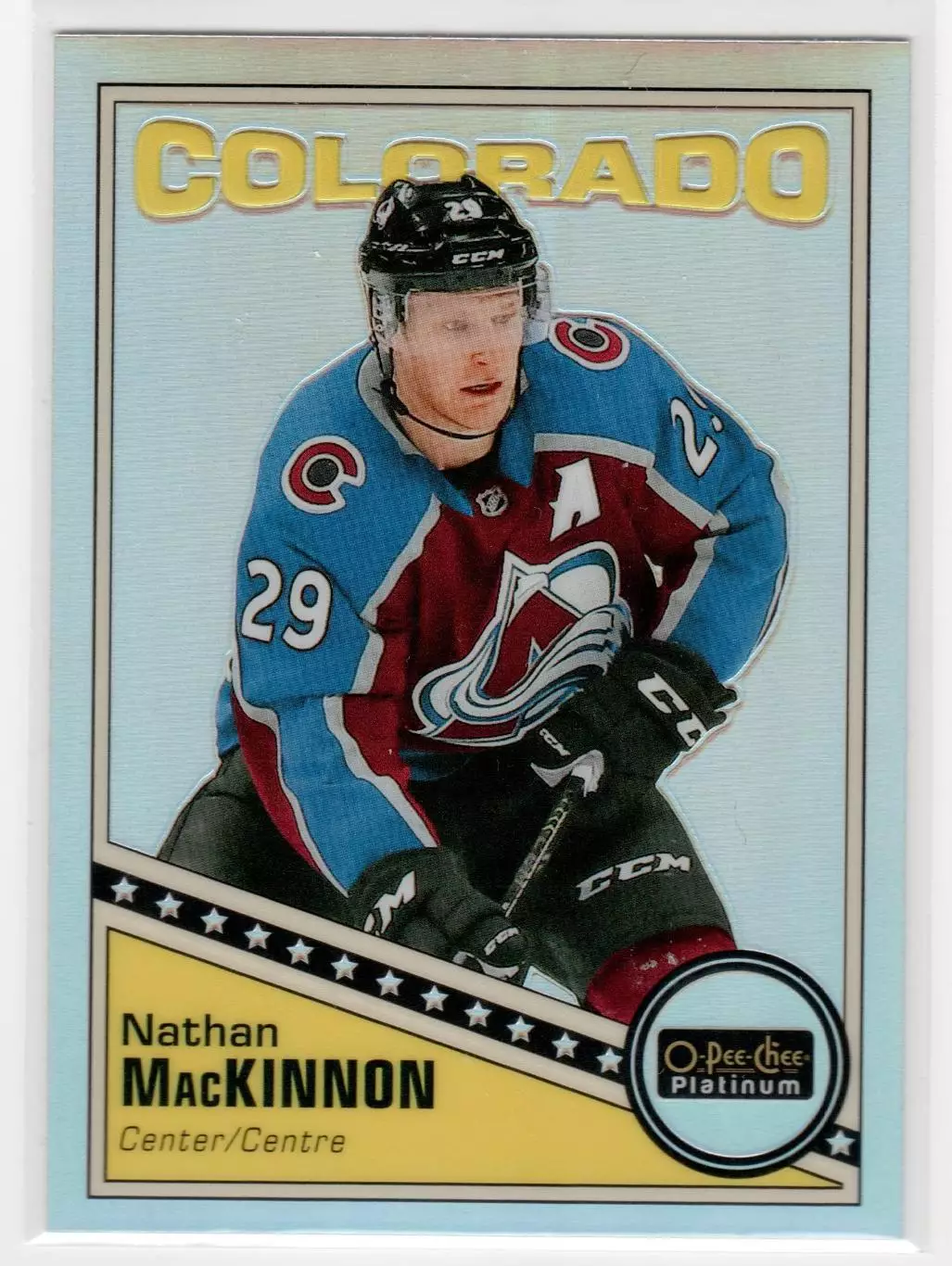 2019-20 O-Pee-Chee Platinum Retro Rainbow #R37 Nathan MacKinnon