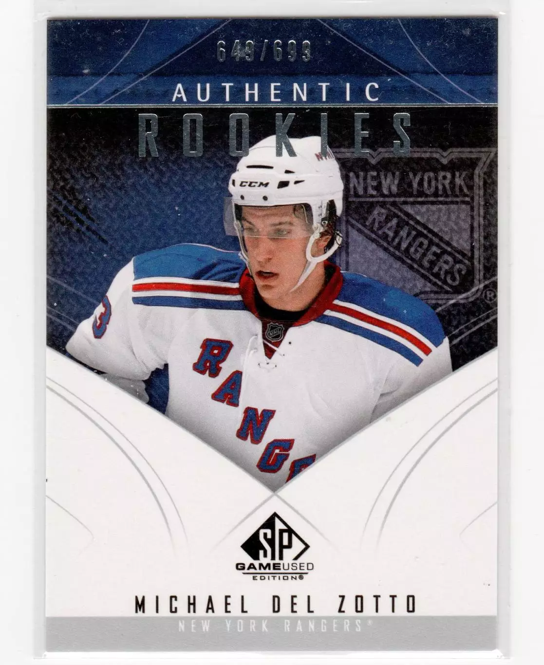 2009-10 SP Game Used #134 Michael Del Zotto RC 649\999