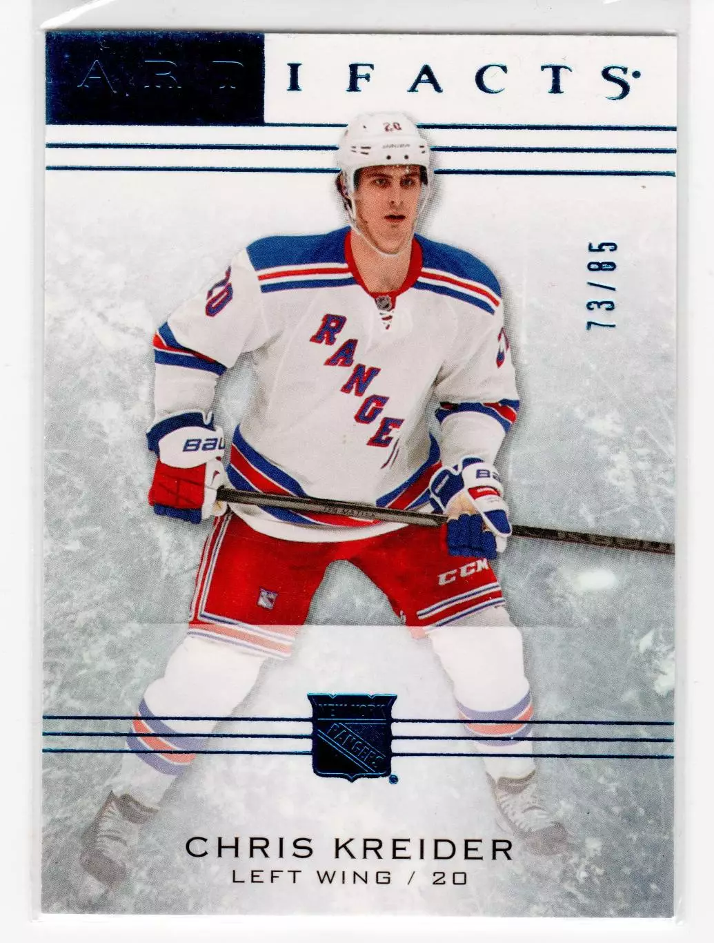 2014-15 Artifacts Sapphire #59 Chris Kreider 73\85