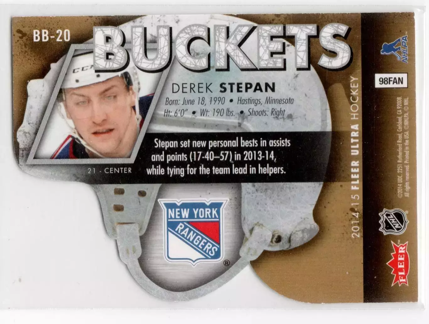 2014-15 Ultra Buckets #BB20 Derek Stepan 1