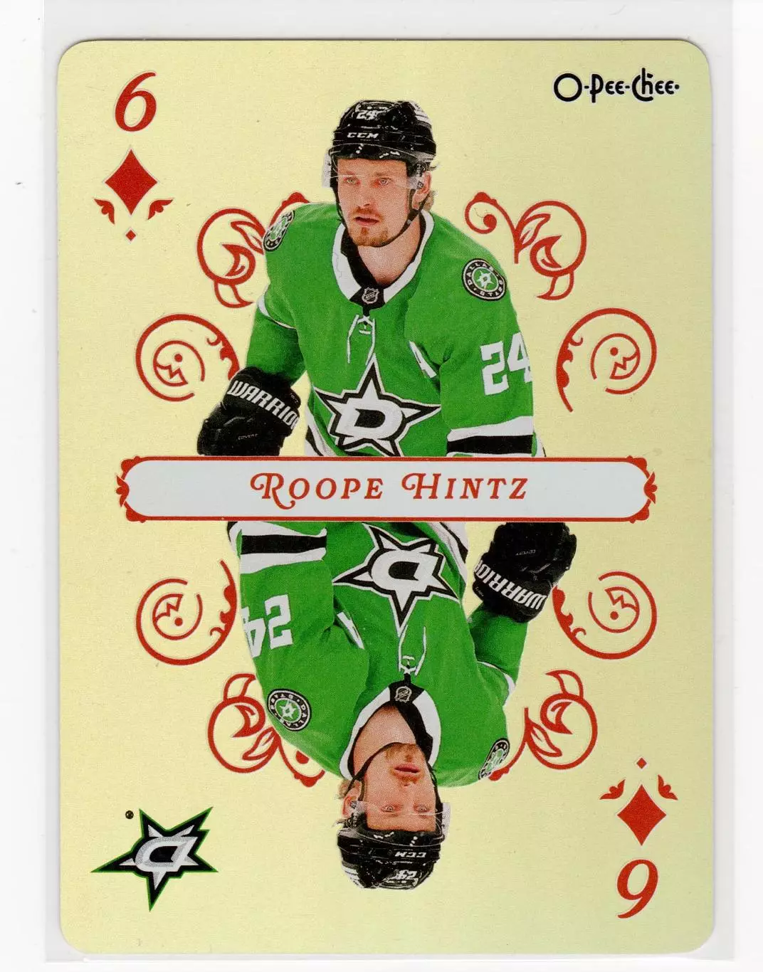 2025-26 O-Pee-Chee Playing Cards #6DIAMONDS Roope Hintz