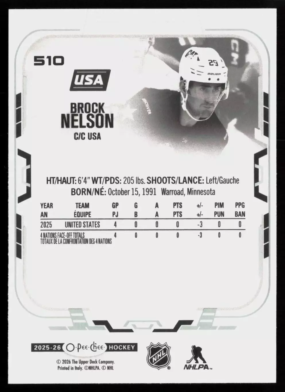 2025-26 O-Pee-Chee #510 Brock Nelson 4N 1