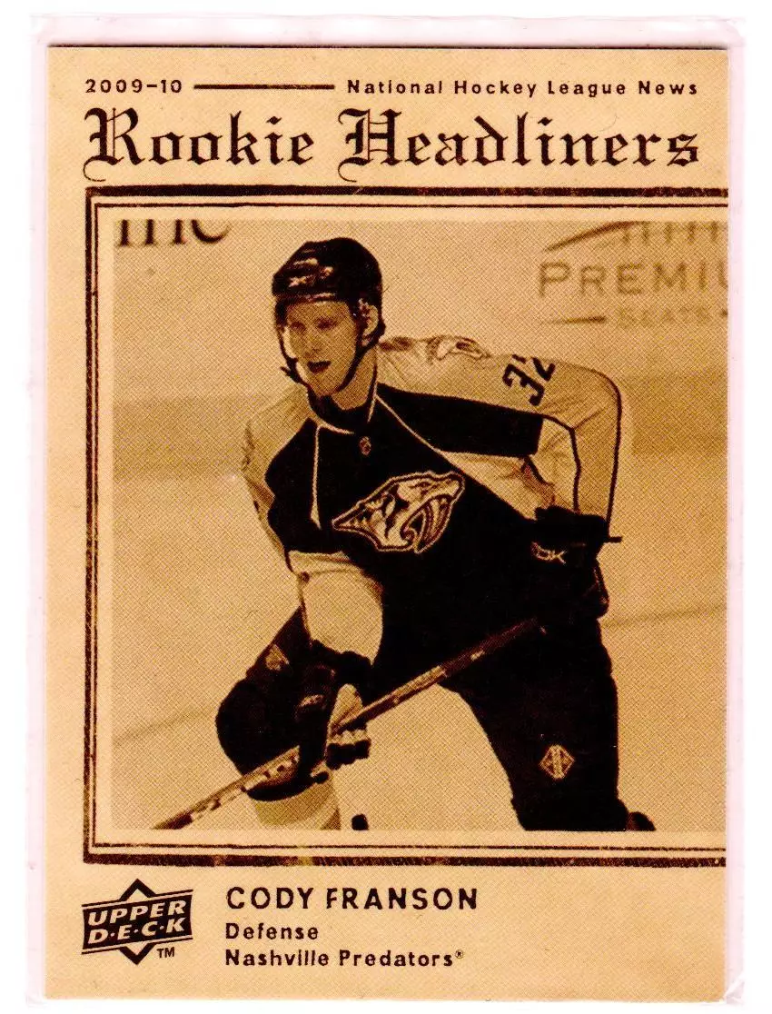 2009-10 Upper Deck Rookie Headliners #RH11 Cody Franson\Avangard Omsk