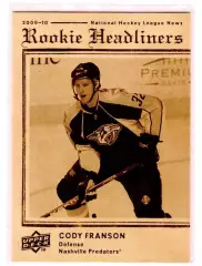 2009-10 Upper Deck Rookie Headliners #RH11 Cody Franson\Avangard Omsk