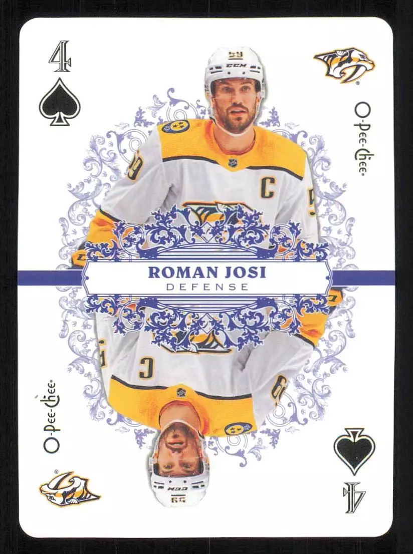 2022-23 O-Pee-Chee Playing Cards #4SPADES Roman Josi