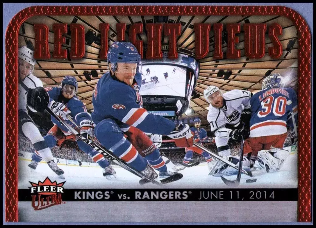 2014-15 Ultra Red Light Views #RLV9 New York Rangers vs./Los Angeles Kings
