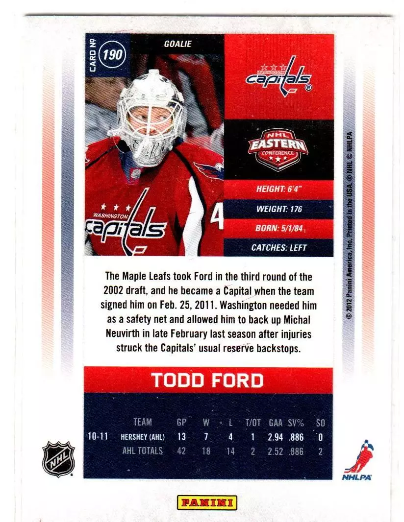 2011-12 Panini Contenders #190 Todd Ford RC 836\999 1