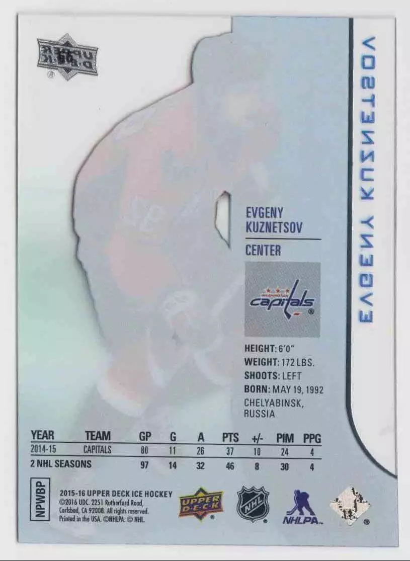 2015-16 Upper Deck Ice #66 Evgeny Kuznetsov 1