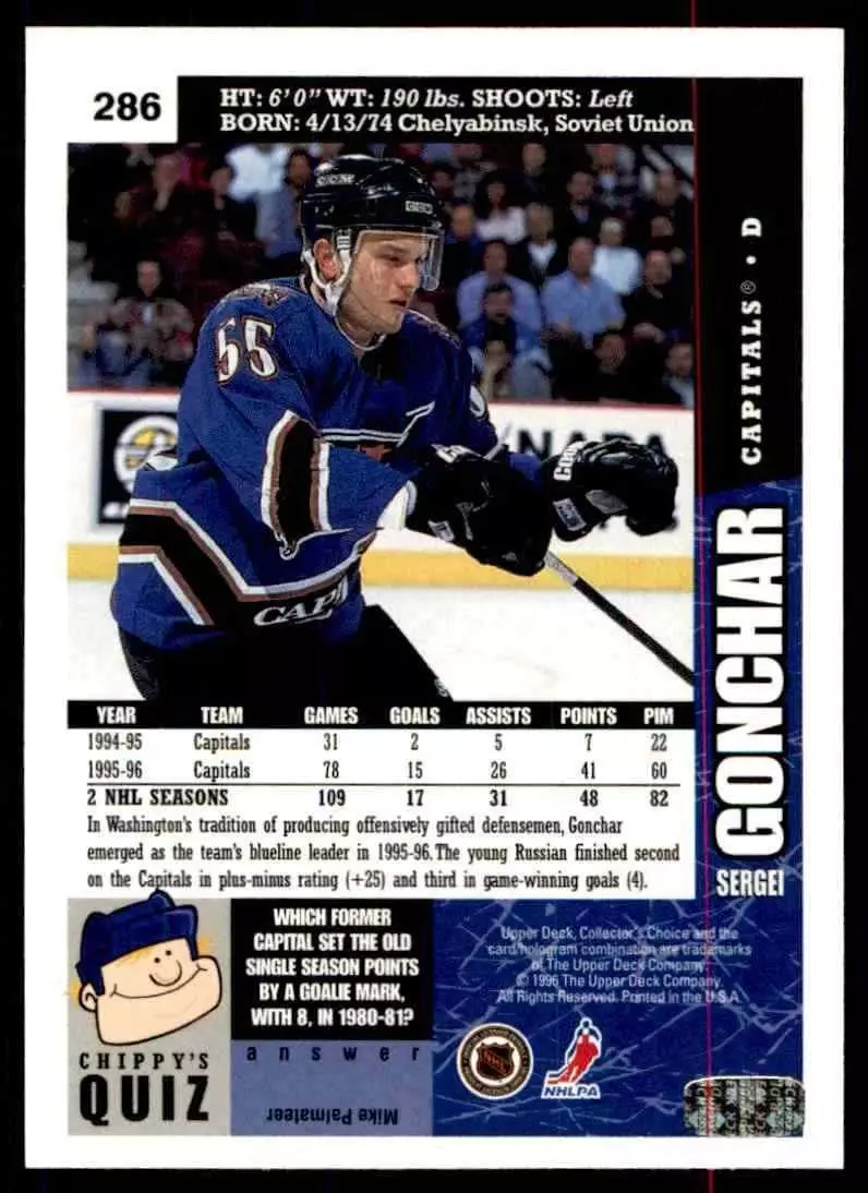 1996-97 Collector's Choice #286 Sergei Gonchar 1