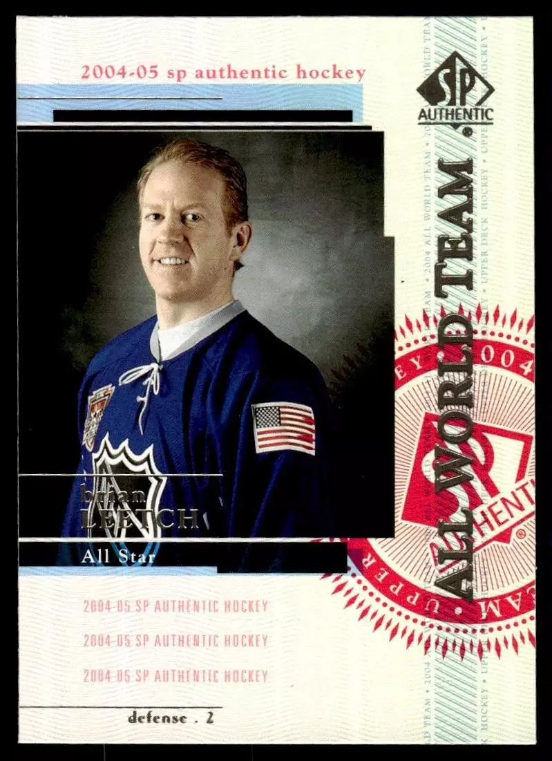 2004-05 SP Authentic #148 Brian Leetch AW