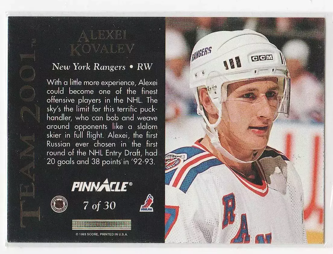 1993-94 Pinnacle Team 2001 #7 Alexei Kovalev 1