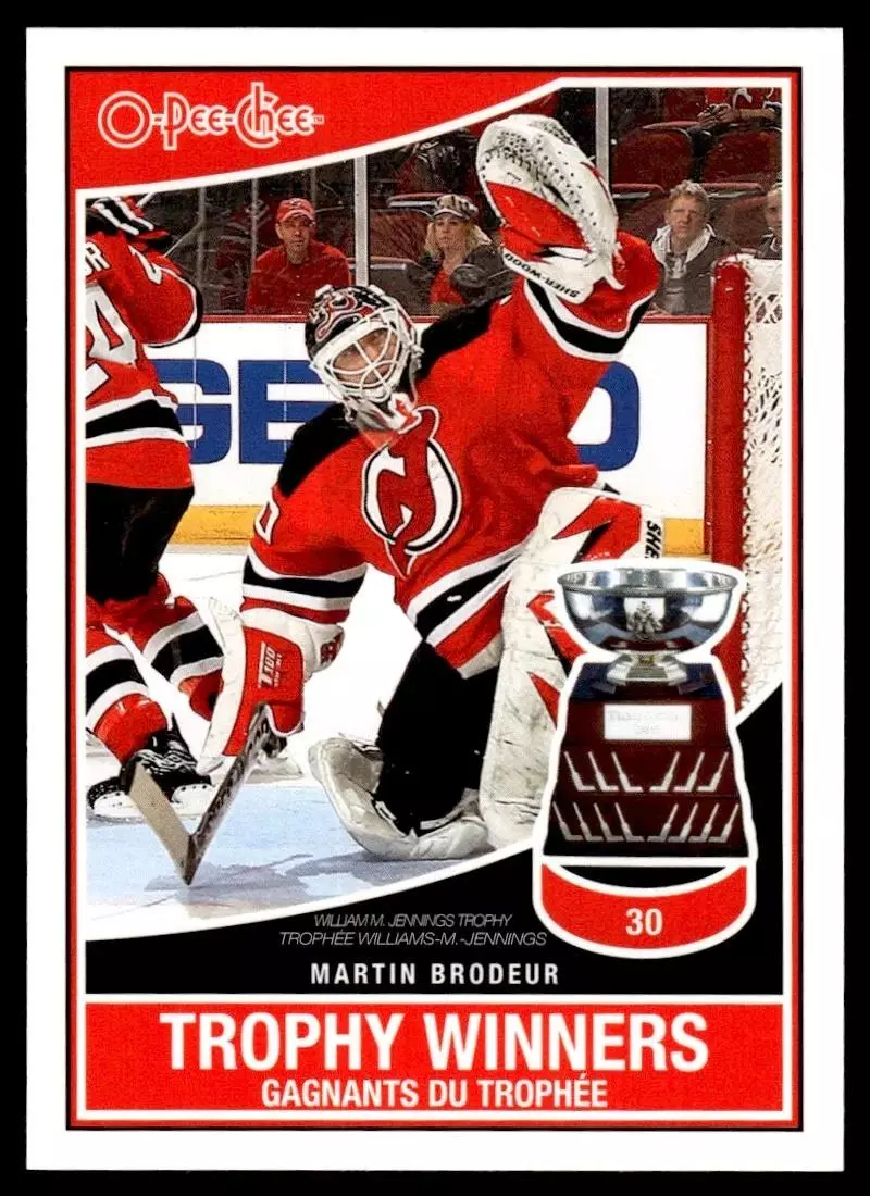 2010-11 O-Pee-Chee Trophy Winners #TW10 Martin Brodeur