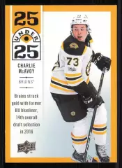 2018-19 Upper Deck 25 Under 25 #U2524 Charlie McAvoy