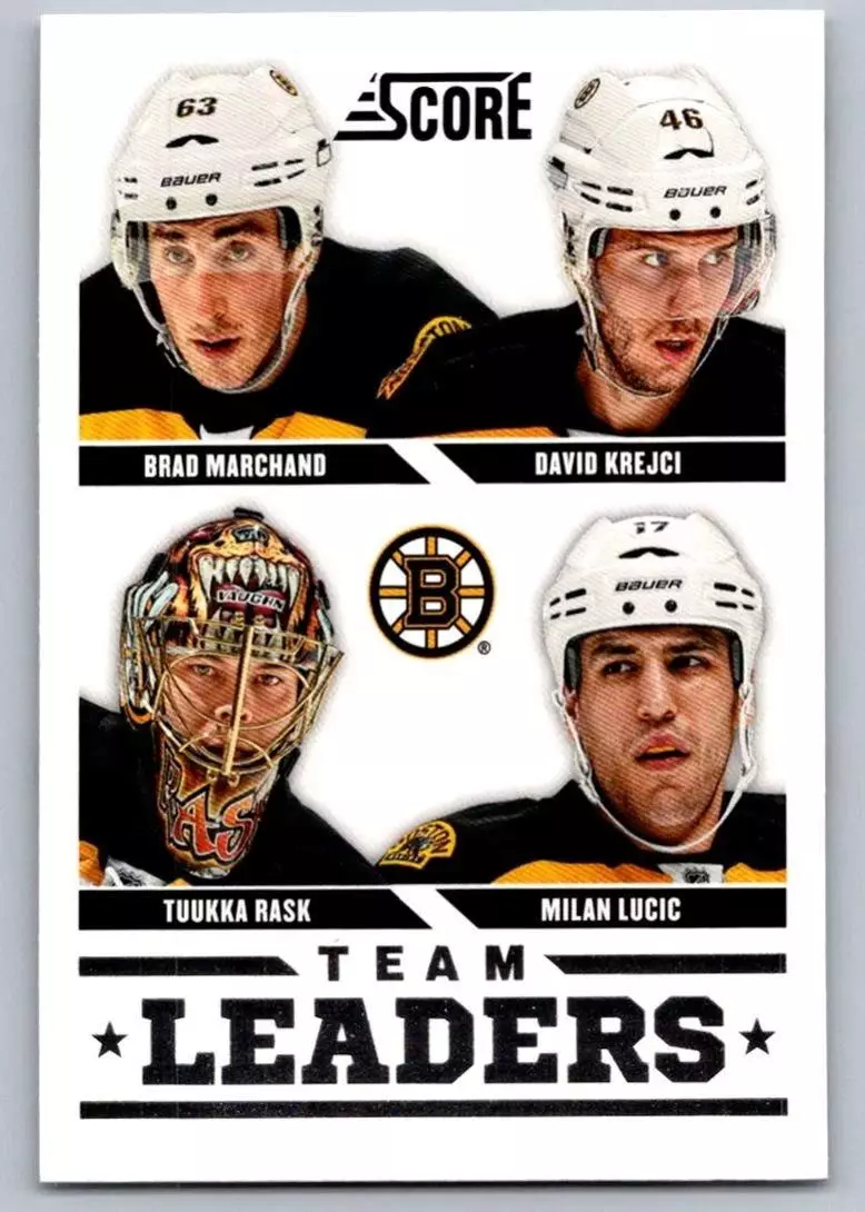 2013-14 Score #552 Rask TL/Marchand/Krejci/ Lucic