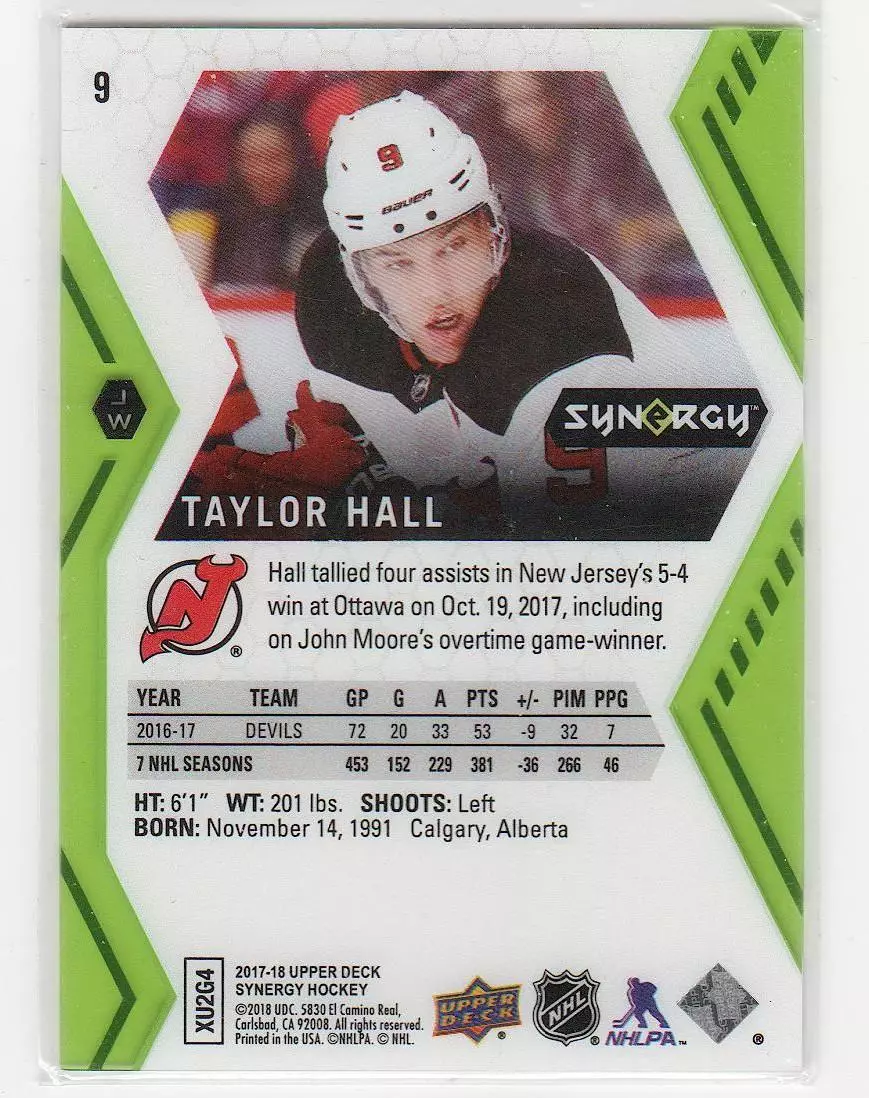 2017-18 Synergy Green #9 Taylor Hall 1