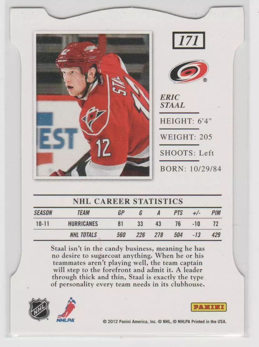 2011-12 Elite Aspirations #171 Eric Staal 1
