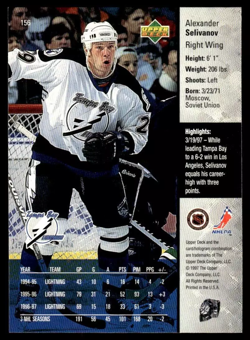 1997-98 Upper Deck #156 Alexander Selivanov 1
