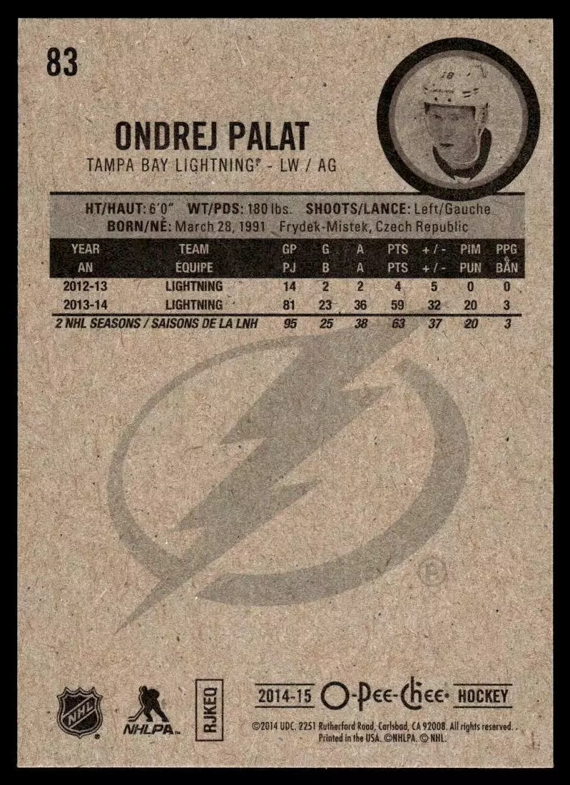 2014-15 O-Pee-Chee #83 Ondrej Palat 1