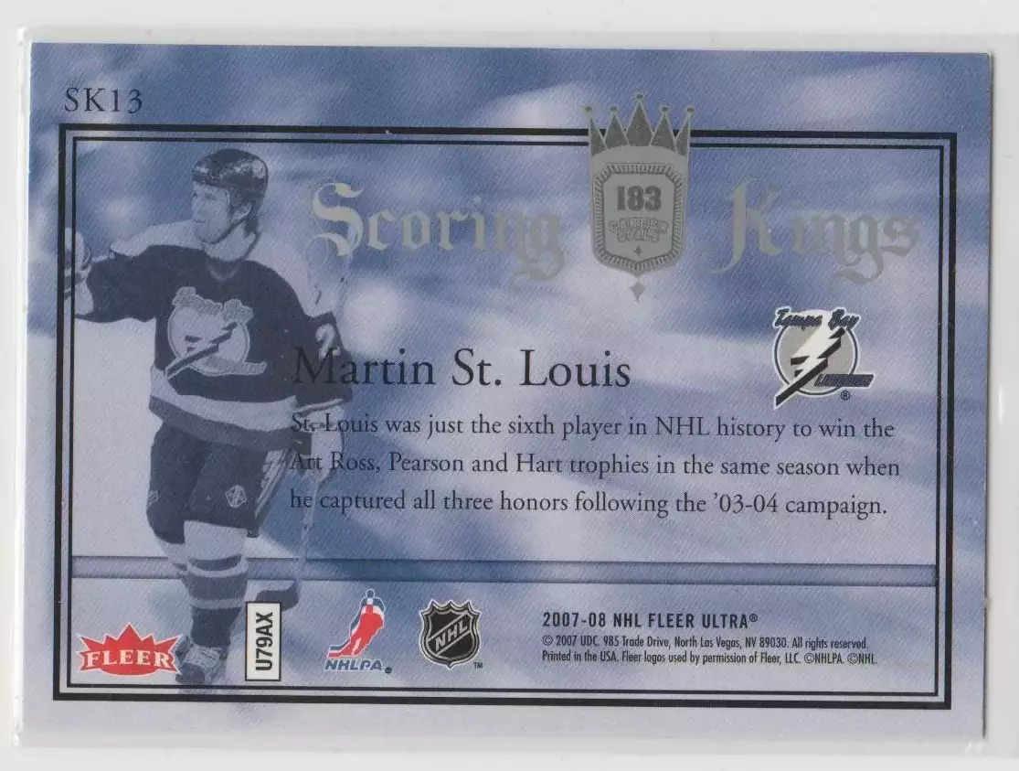 2007-08 Ultra Scoring Kings #SK13 Martin St. Louis 1