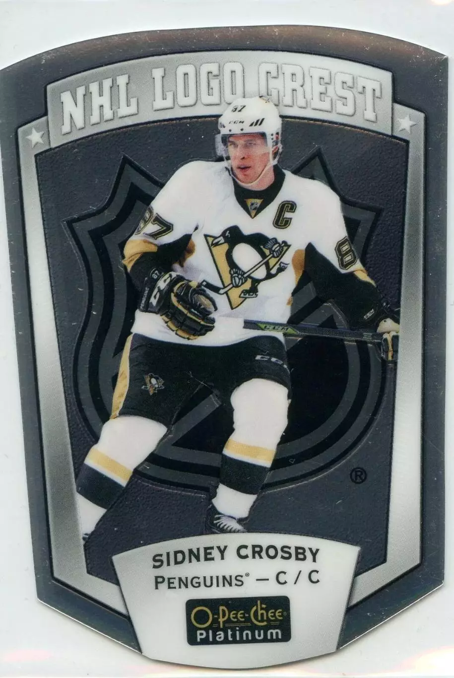 2016-17 O-Pee-Chee Platinum NHL Logo Crest Die Cuts #NHLLD10 Sidney Crosby