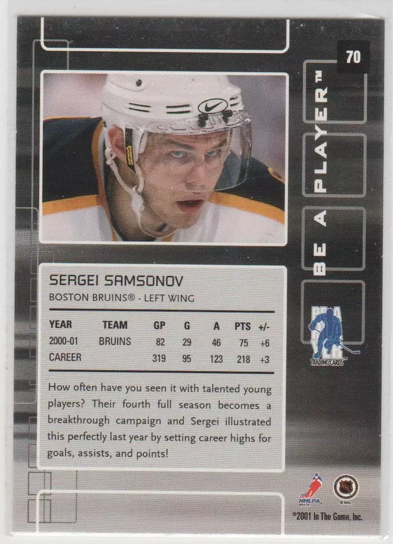 2001-02 BAP Memorabilia #70 Sergei Samsonov 1