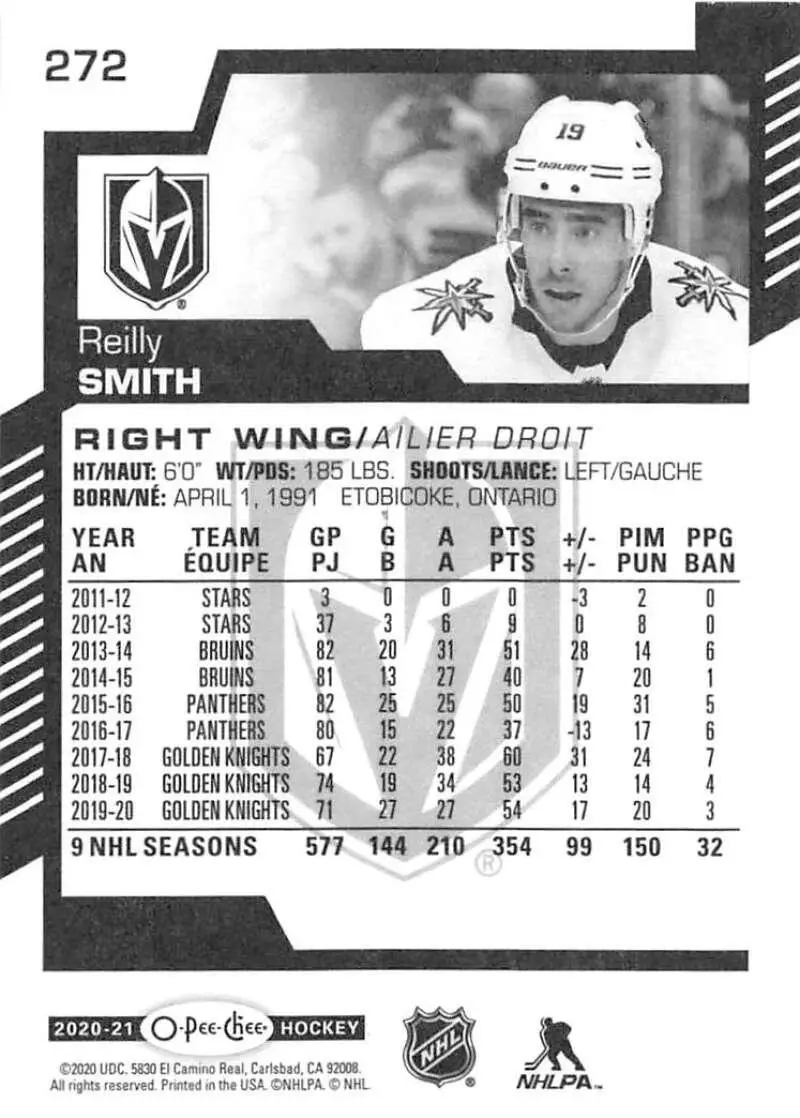 2020-21 O-Pee-Chee #272 Reilly Smith 1