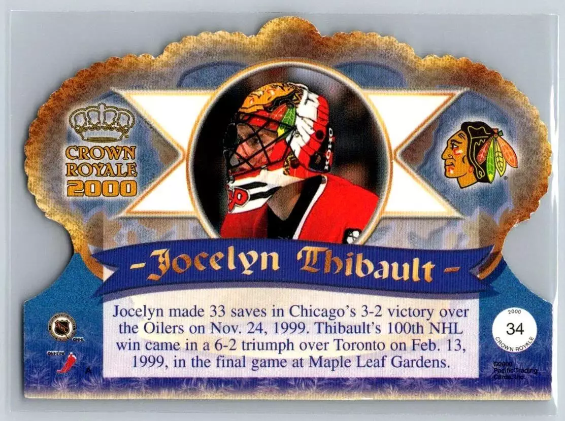 1999-00 Crown Royale #34 Jocelyn Thibault 1