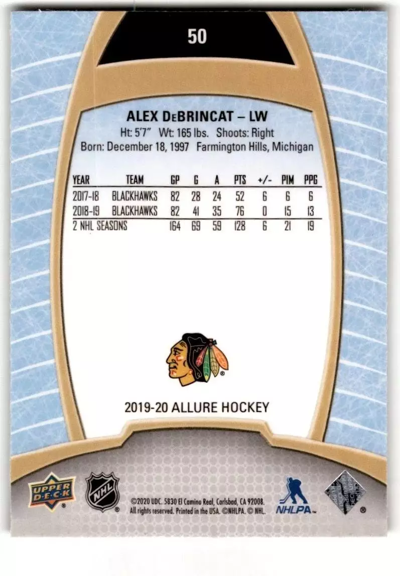 2019-20 Upper Deck Allure #50 Alex DeBrincat 1