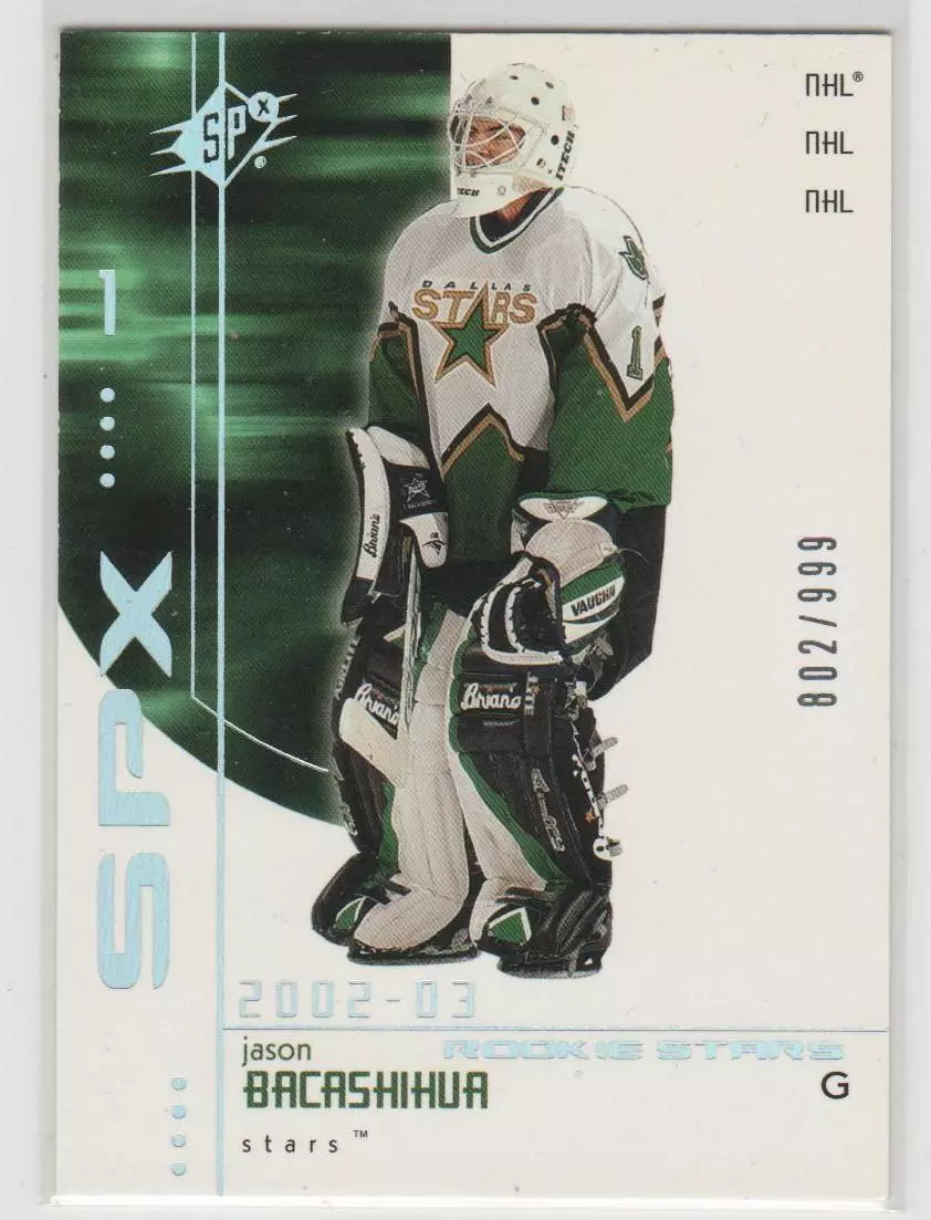 2002-03 SPx #188 Jason Bacashihua RC 802\999
