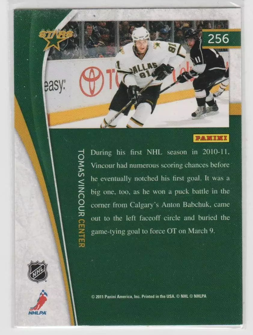 2011-12 Pinnacle #256 Tomas Vincour RC 1
