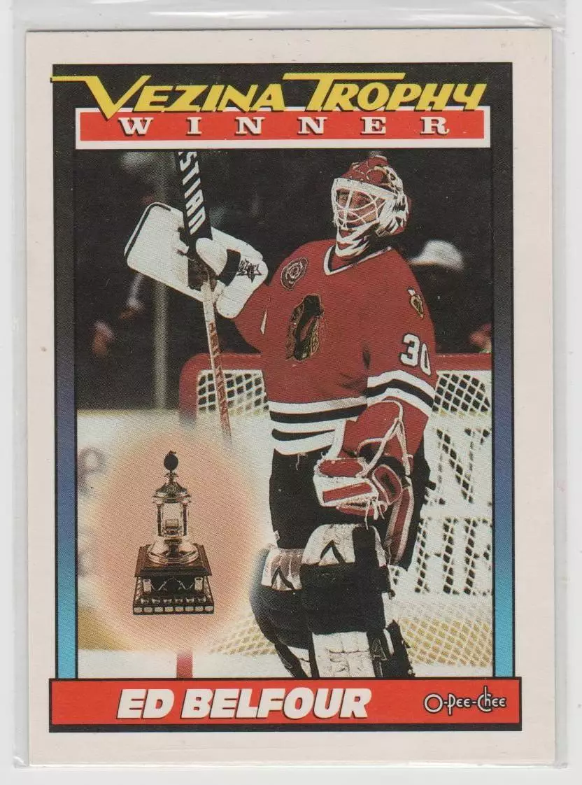 1991-92 O-Pee-Chee #519 Ed Belfour Vezina UER
