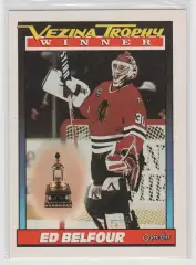 1991-92 O-Pee-Chee #519 Ed Belfour Vezina UER