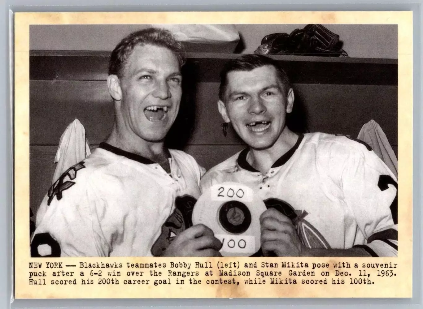 2011-12 Parkhurst Champions #126 Bobby Hull/Stan Mikita WIRE