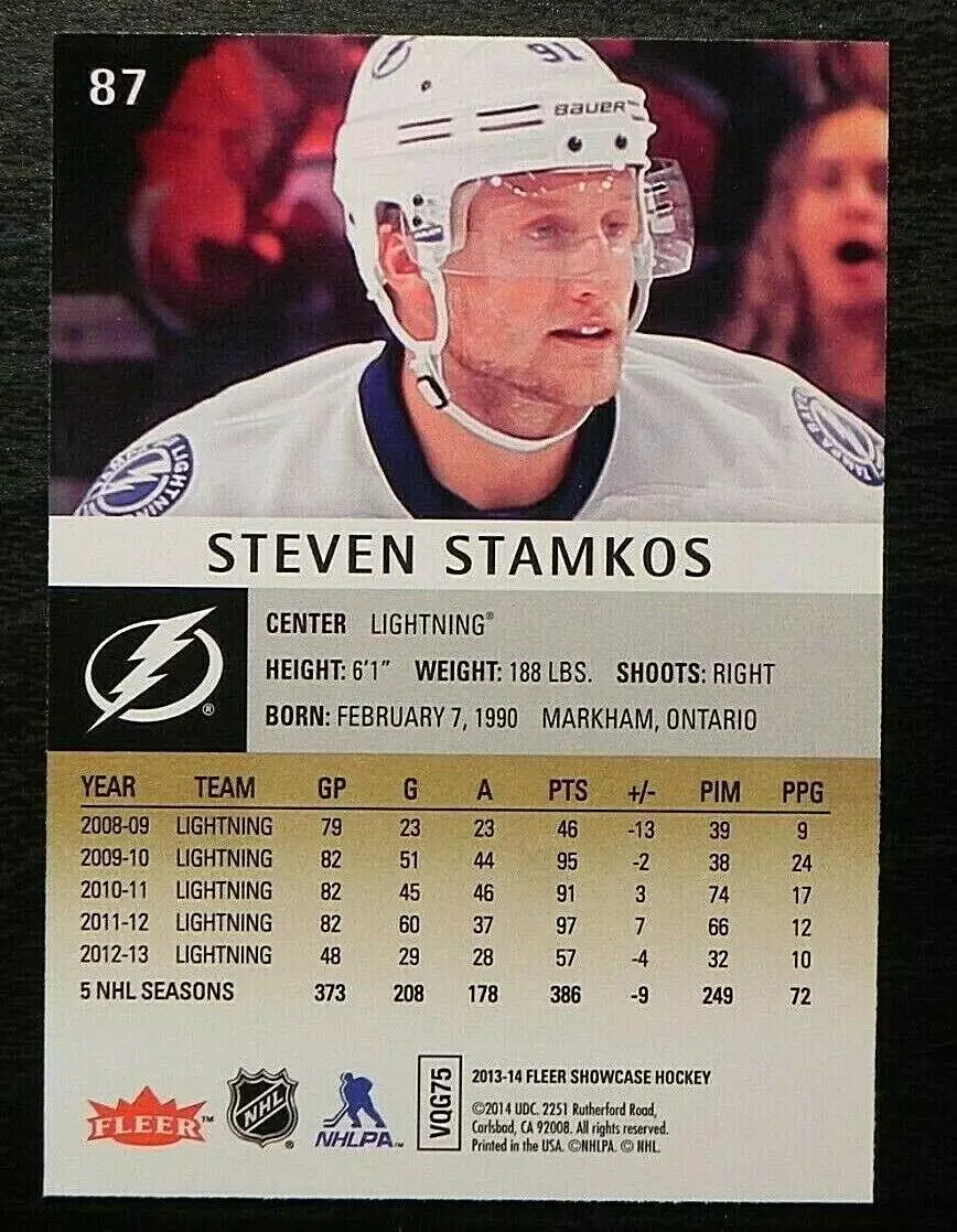 2013-14 Fleer Showcase #87 Steven Stamkos 1