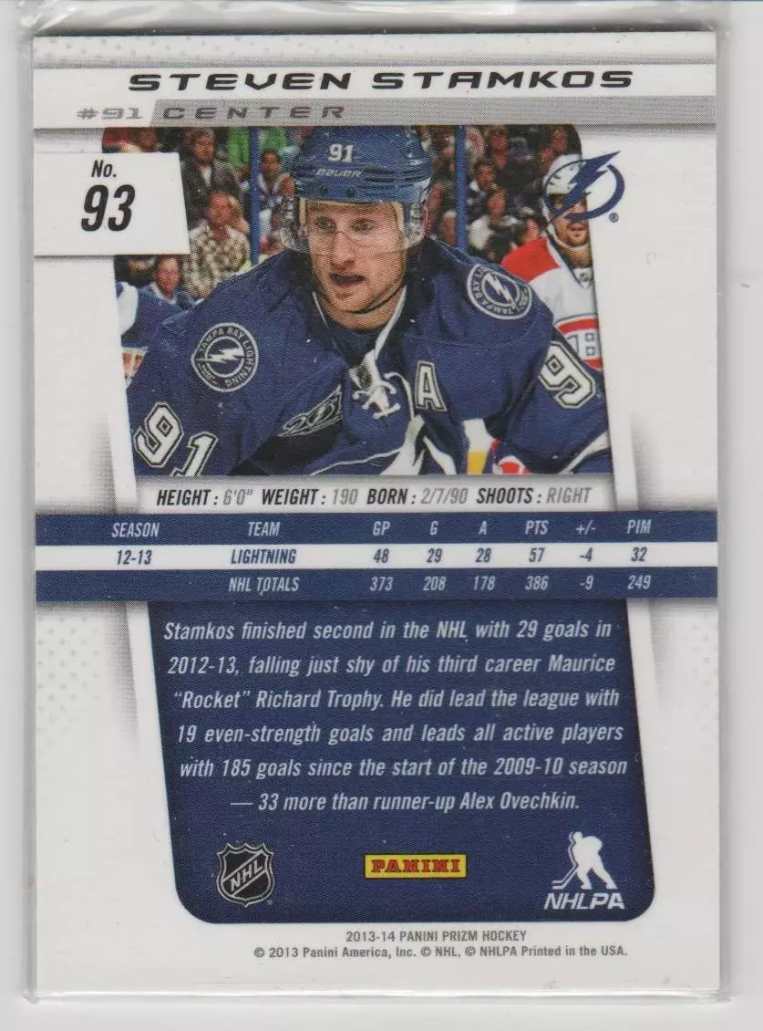 2013-14 Panini Prizm #93 Steven Stamkos 1