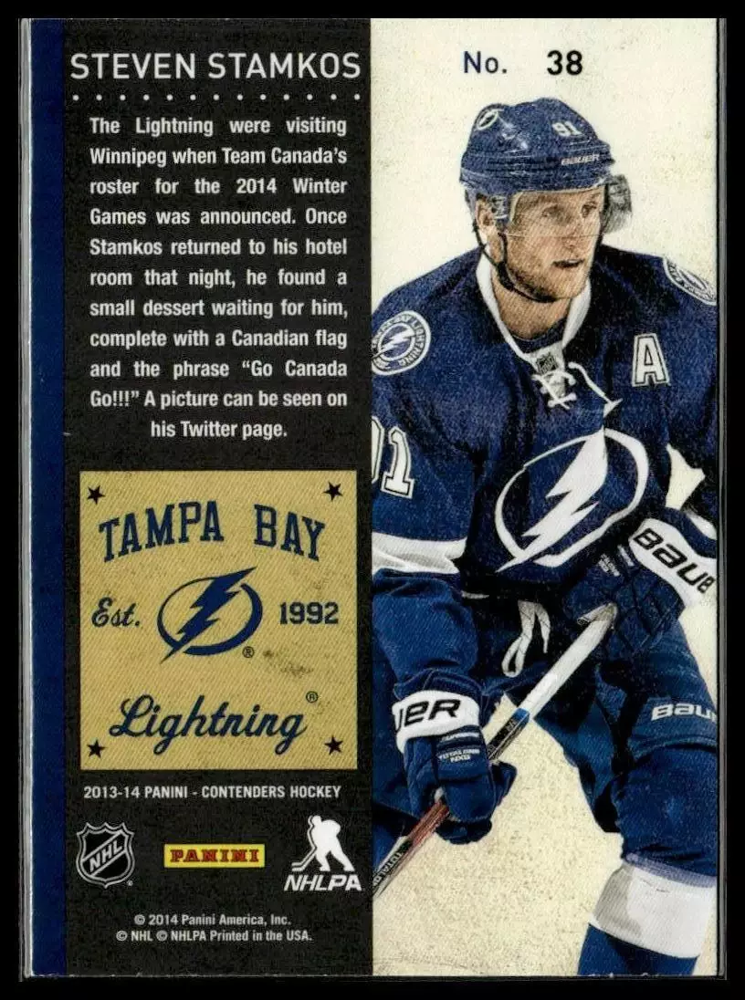 2013-14 Panini Contenders #38 Steven Stamkos 1