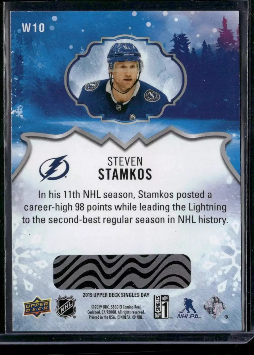2019 Upper Deck Singles Day Winter #W10 Steven Stamkos 1