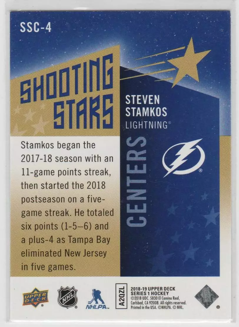 2018-19 Upper Deck Shooting Stars Centers #SSC4 Steven Stamkos 1