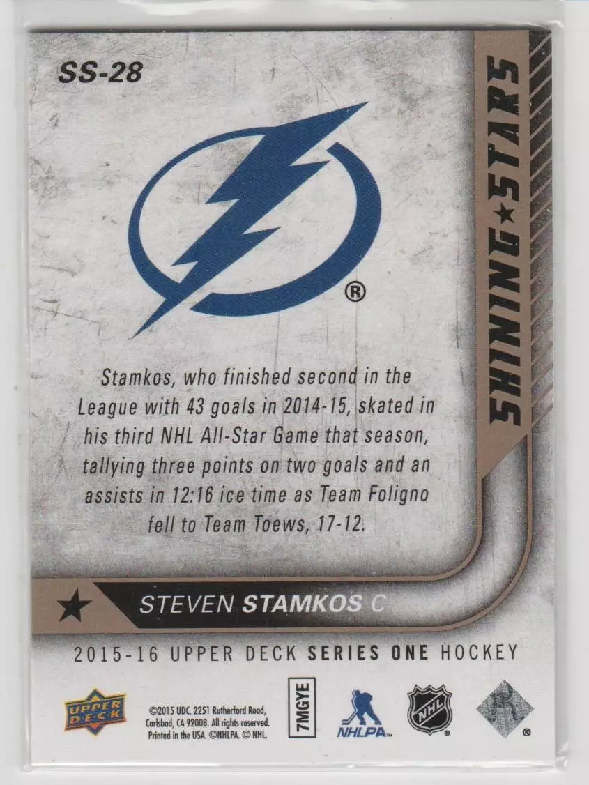 2015-16 Upper Deck Shining Stars #SS28 Steven Stamkos 1