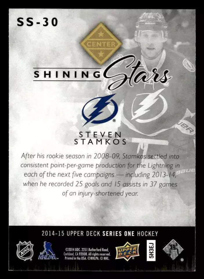 2014-15 Upper Deck Shining Stars Royal Blue #SS30 Steven Stamkos 1