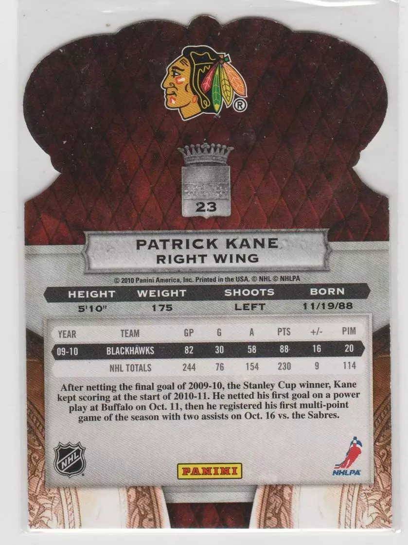 2010-11 Crown Royale #23 Patrick Kane 1