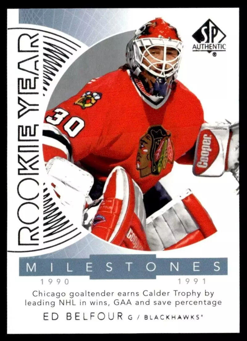 2017-18 SP Authentic Rookie Year Milestones #RYMEB Ed Belfour
