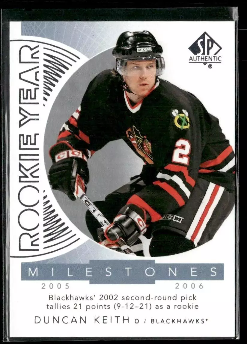 2017-18 SP Authentic Rookie Year Milestones #RYMDC Duncan Keith