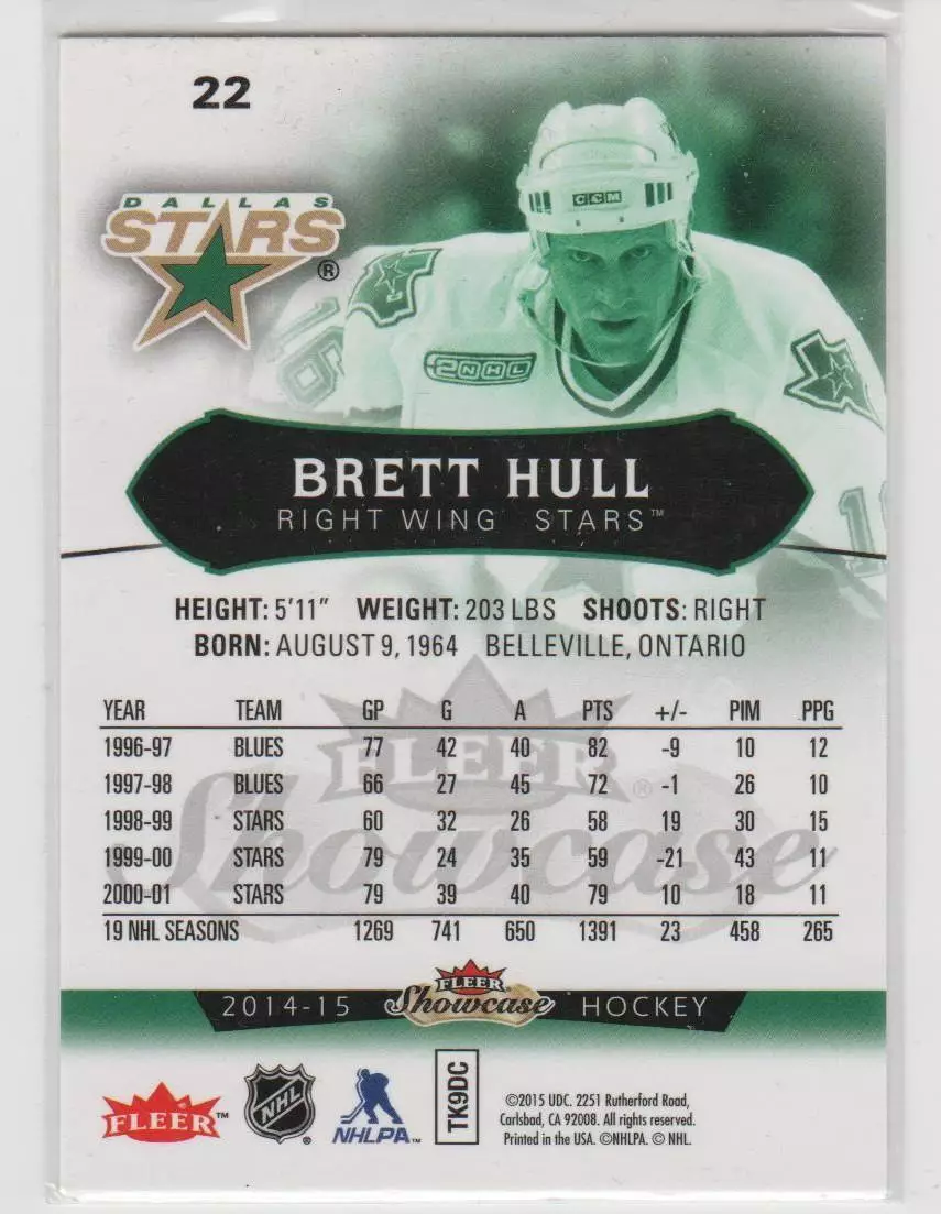 2014-15 Fleer Showcase #22 Brett Hull 1