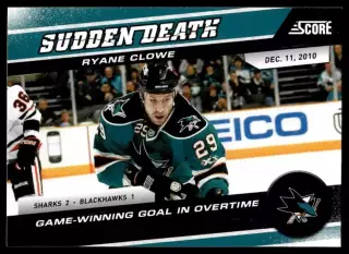 2011-12 Score Sudden Death #4 Ryane Clowe