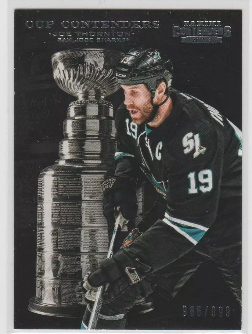 2012-13 Panini Contenders Cup Contenders #6 Joe Thornton 986\999