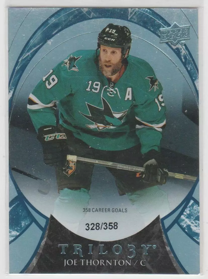 2015-16 Upper Deck Trilogy Rainbow Blue #70 Joe Thornton 328/358